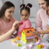 close up children enjoying didactic game