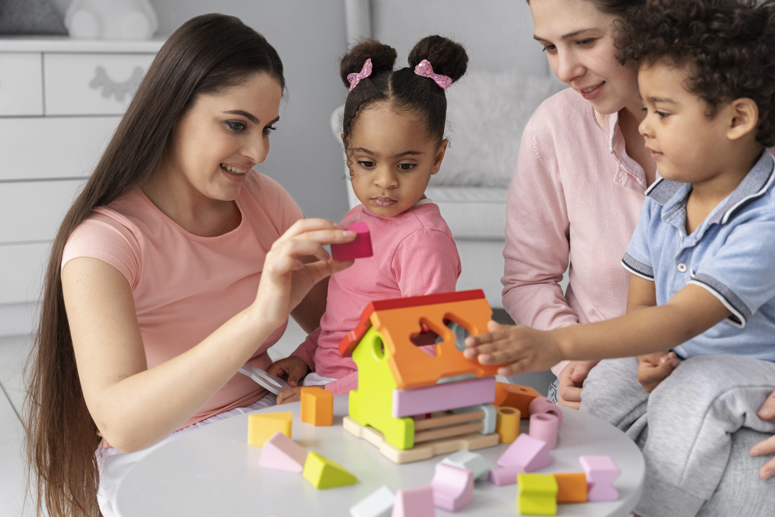 Best Daycare in Pune for Working Parents: Safe, Flexible & Trusted Childcare Options in 2026 1 close up children enjoying didactic game scaled