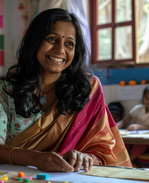 woman teaching classroom